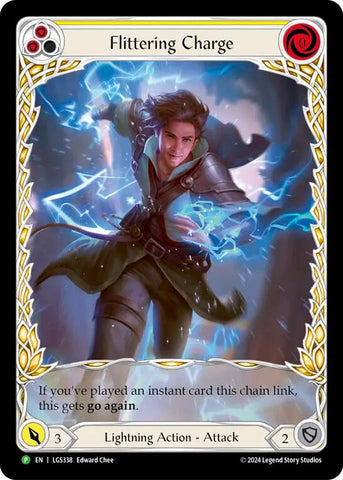 Flittering Charge (Yellow) (Extended Art) [LGS338] (Promo)  Rainbow Foil