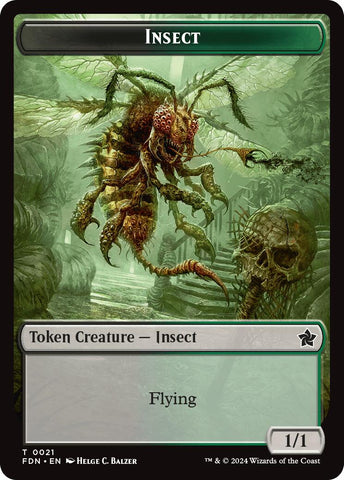 Goblin // Insect Doubled-Sided Token [Foundations Tokens]