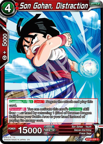 Son Gohan, Distraction (BT28-008) [Prismatic Clash]