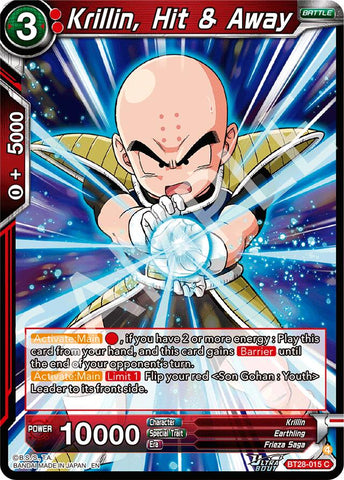 Krillin, Hit & Away (BT28-015) [Prismatic Clash]