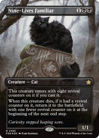 Nine-Lives Familiar (Borderless Mana Foil) [Foundations]