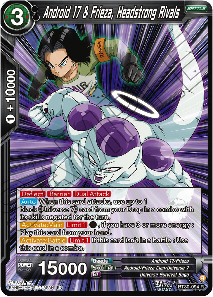 Android 17 & Frieza, Headstrong Rivals (BT30-094) [Three Glorious Fighters]
