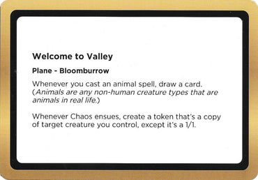 Welcome to Valley (Black Lotus Unknown Planechase) [Oversize Cards]