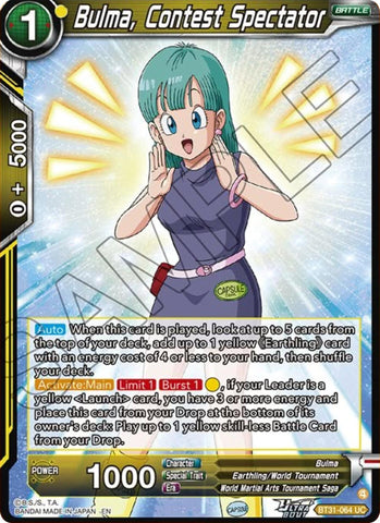 Bulma, Contest Spectator (BT31-064) [Impact Beyond Dimensions]
