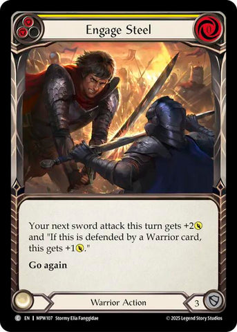 Engage Steel (Yellow) [MPW107] (Mastery Pack Warrior)  Rainbow Foil