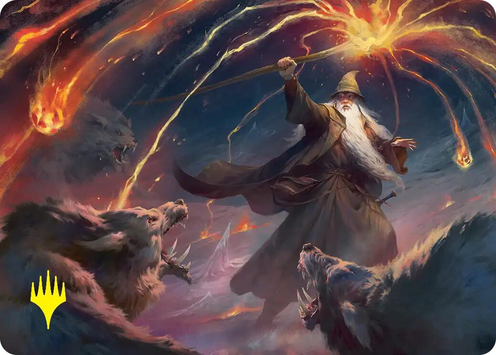 Gandalf, Shadow's Foe Art Card (Gold-Stamped) [The Hobbit Art Series]