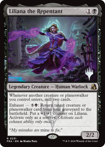 Liliana the Repentant [Reality Fracture Promos]