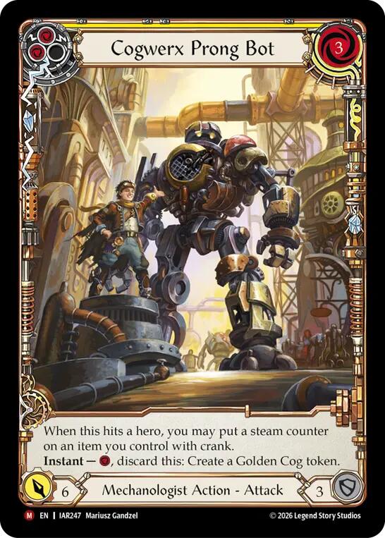 Cogwerx Prong Bot (Extended Art) [IAR247] (Usurp the Shadow Throne)  Rainbow Foil