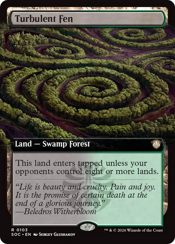 Turbulent Fen (Extended Art) [Secrets of Strixhaven Commander]