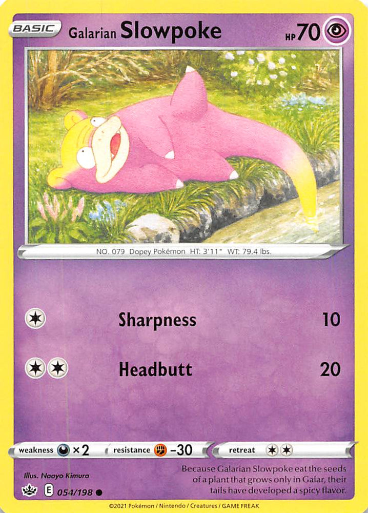 Galarian Slowpoke (054/198) [Sword & Shield: Chilling Reign]