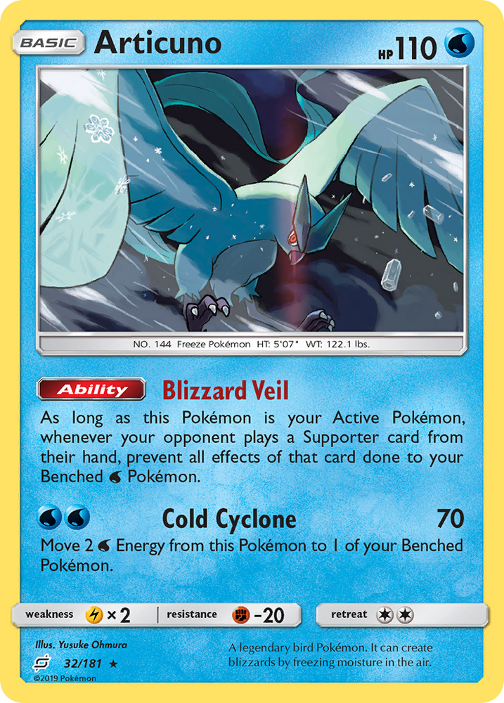 Articuno (32/181) [Sun & Moon: Team Up]