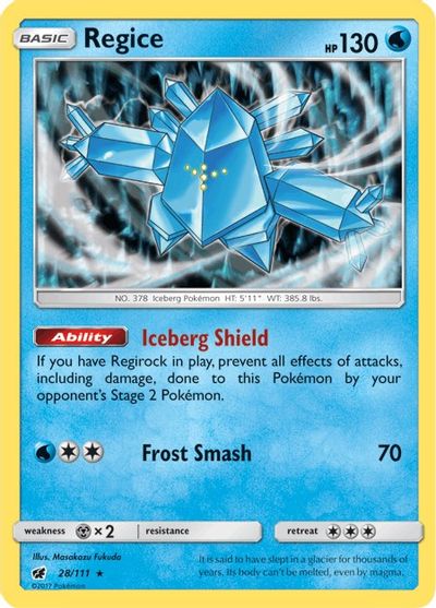 Regice (28/111) [Sun & Moon: Crimson Invasion]