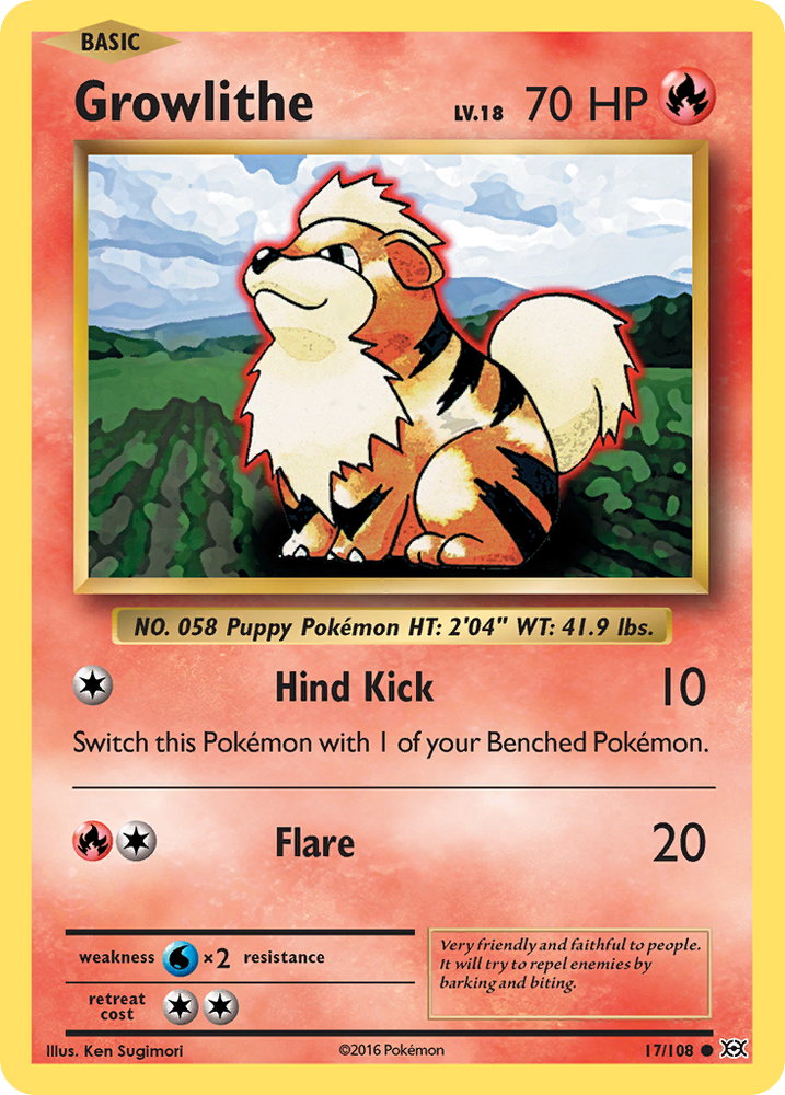 Growlithe (17/108) [XY: Evolutions]